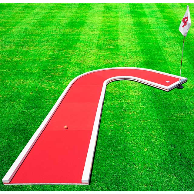 9 hole wedding putt putt rental with bride & groom image